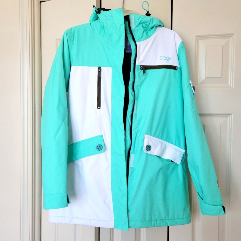 ORAGE WOMENS SKI SNOWBOARDING JACKET SIZE L TURKOISE COLOR